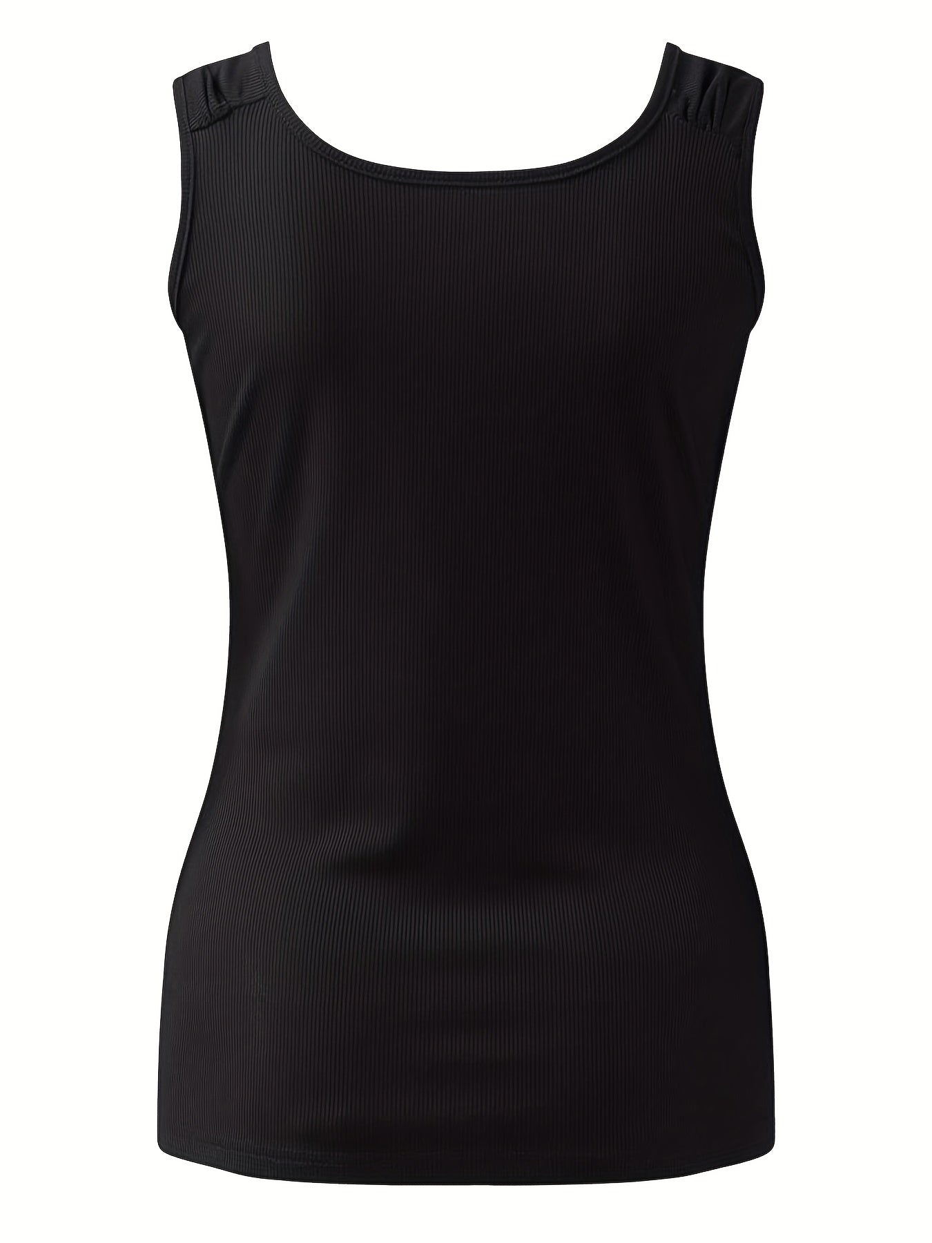 Ruched Drawstring Top V Neck Sleeveless Top