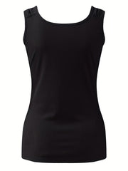 Ruched Drawstring Top V Neck Sleeveless Top