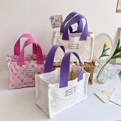 Floral Lunch Box Bag Lace Storage Bag Mommy Bag