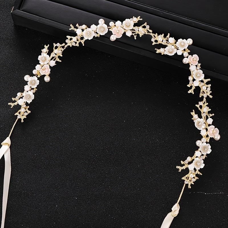 Crystal Bridal Hair Vine Pearl Wedding Hair Jewelry Women Crowns