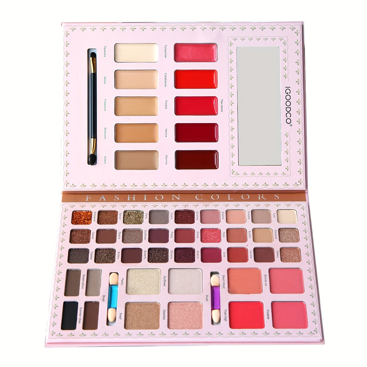 49 Colors Eyeshadow Palette Highlighting Blush Lipstick