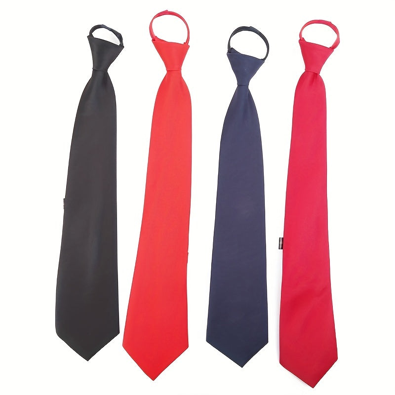 Adjustable Zipper Ties For Wedding Party Solid Ties