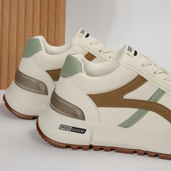 Women's Faux Leather Thick Bottom Skate Shoes Lightweight Sneakers