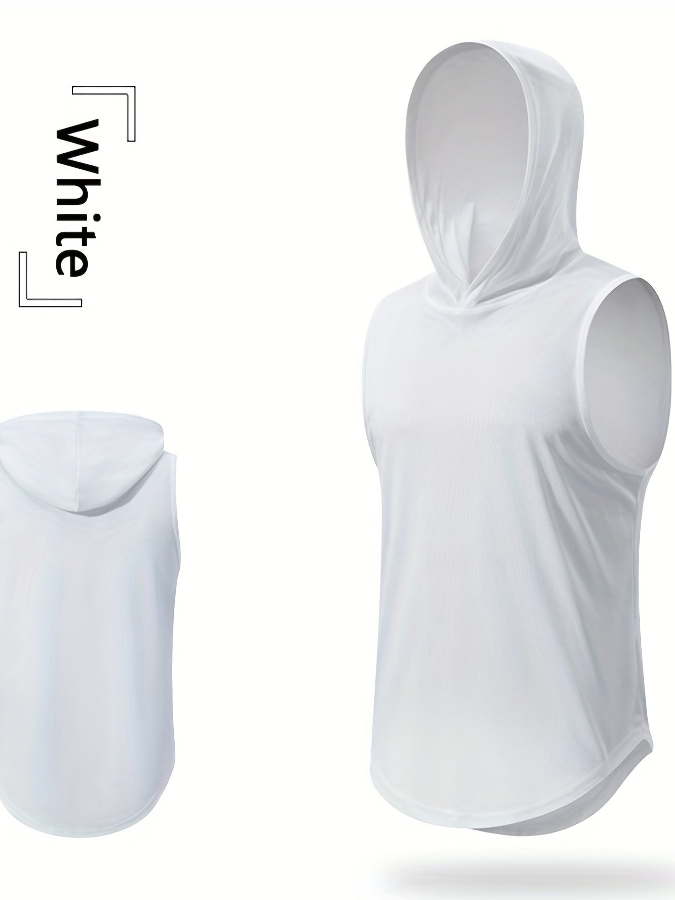 Breathable Men's Hooded Sleeveless Vest for Running