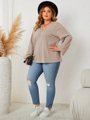 Lace Detail V-Neck Knit Top