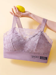Lace Wireless Bra & Scallop Trim Bra