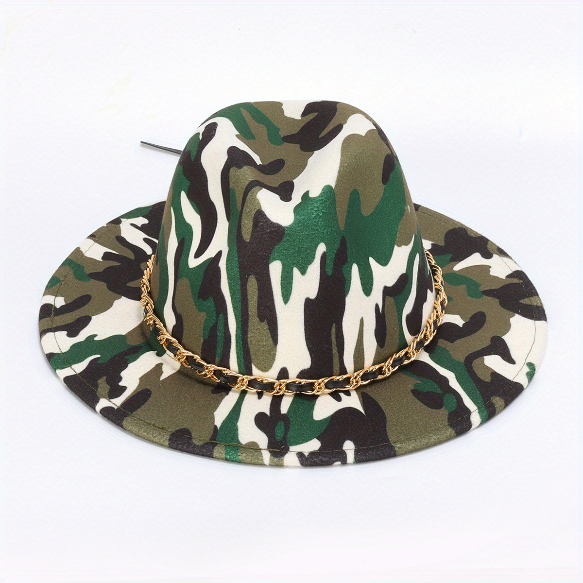 Breathable Cowboy Hat with Splicing Cow Pattern for Outdoor Activities