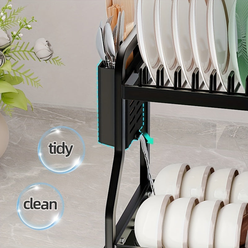 Kitchen Dish Storage And Draining Rack Large Capacity Tableware Water Filter Sto