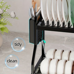 Kitchen Dish Storage And Draining Rack Large Capacity Tableware Water Filter Sto