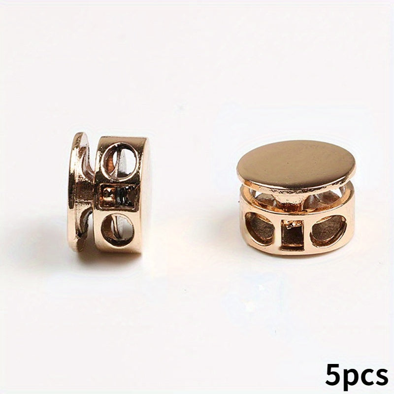 5pcs Round Spring Buckle Shoelace Lock Stopper DIY Sewing Accessory