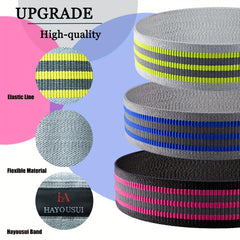 3pcs Cotton Resistance Band Set with Cloth Bag & Guide