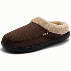 Men's Plush Cozy House Slippers Anti-Skid Slip-On Shoes