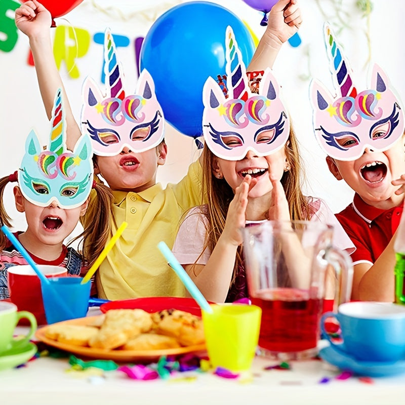 12pcs Unicorn Party Masks for Kids and Adults