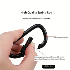 4pcs Metal Keychain Buckle Anti Rust Carabiner For Hammock Hiking Camping