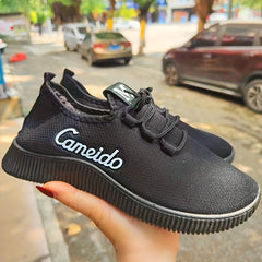 Plush Lined Breathable Running Shoes Outdoor Sneakers