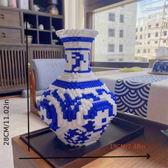 Porcelain Vase Building Blocks Toys Home Decoration DIY Desktop Toy