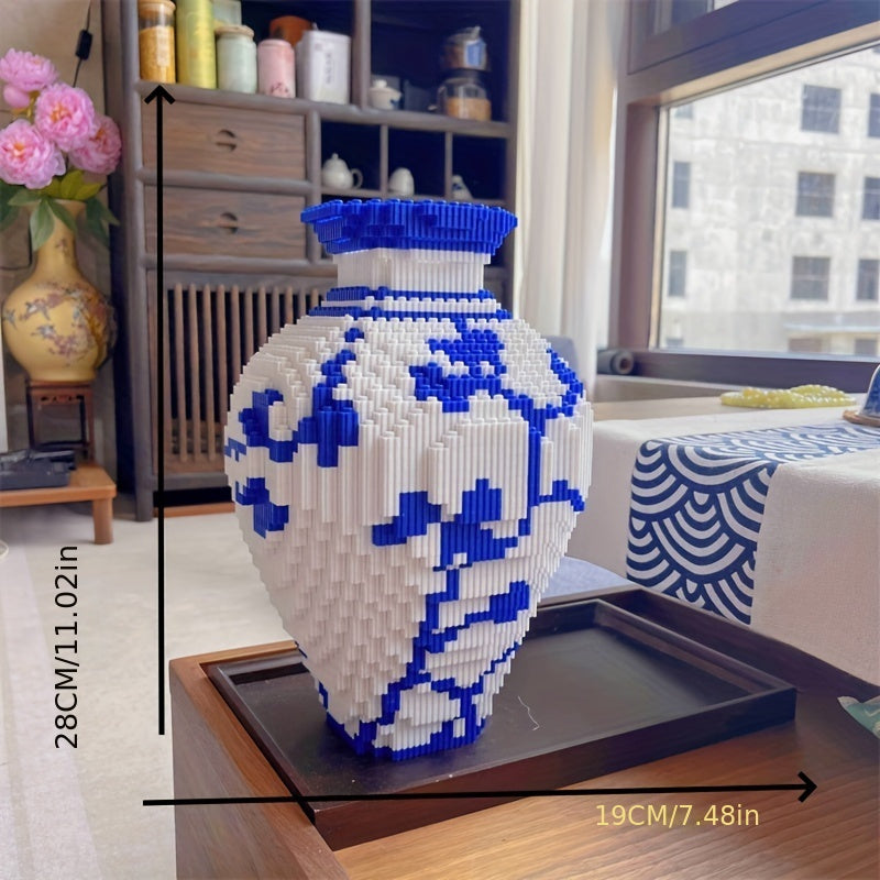 Porcelain Vase Building Blocks Toys Home Decoration DIY Desktop Toy