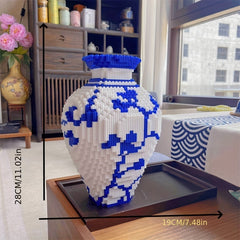 Porcelain Vase Building Blocks Toys Home Decoration DIY Desktop Toy