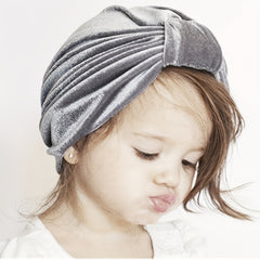 Tie Dye Velvet Baby Headscarf Cap for All Seasons
