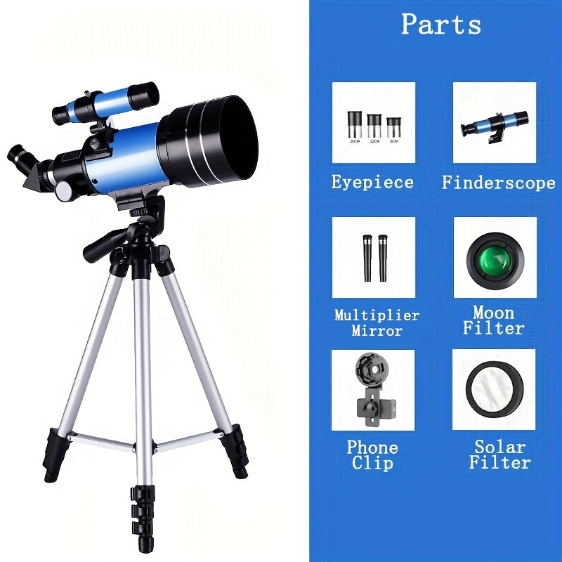 High-Def Astronomical Telescope 150x Magnification Coated Lens