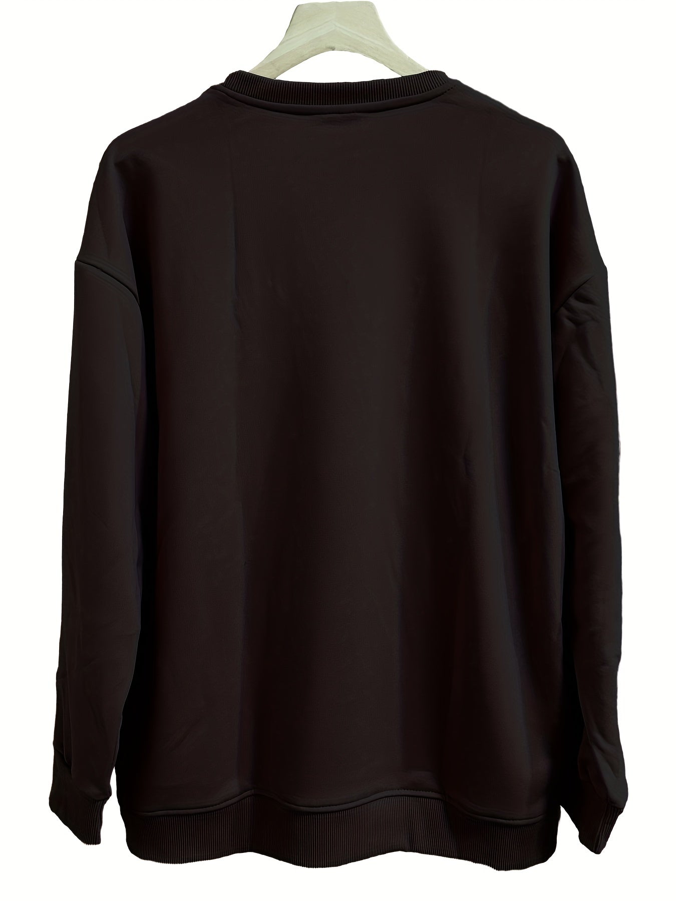 Letter Print Pullover Sweatshirt for Women