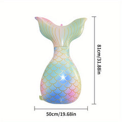 2pcs Fish Tail Shell Aluminum Film Balloon Summer Party Decoration Background