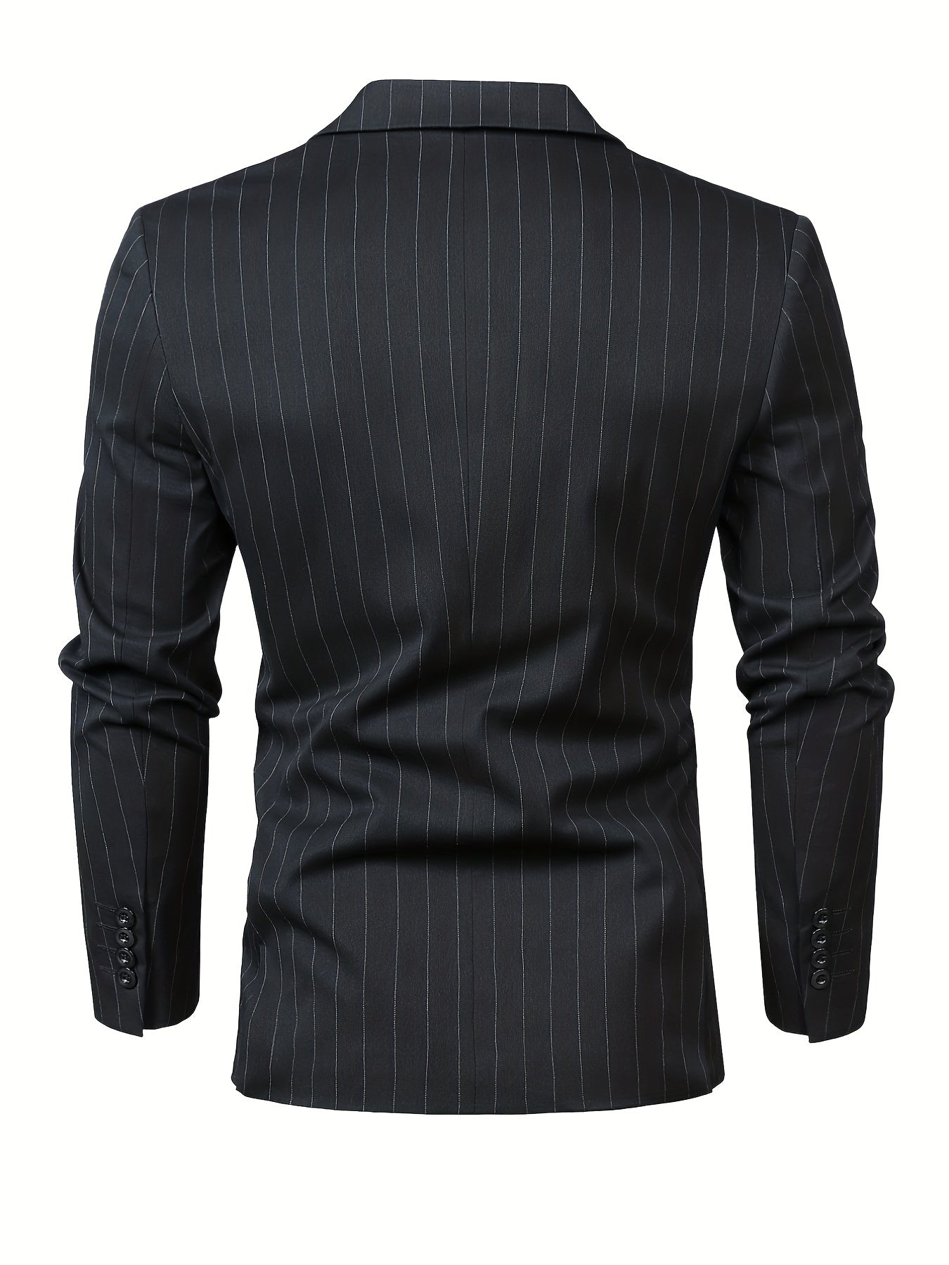 Men's Casual Striped Double Breasted Suit Top