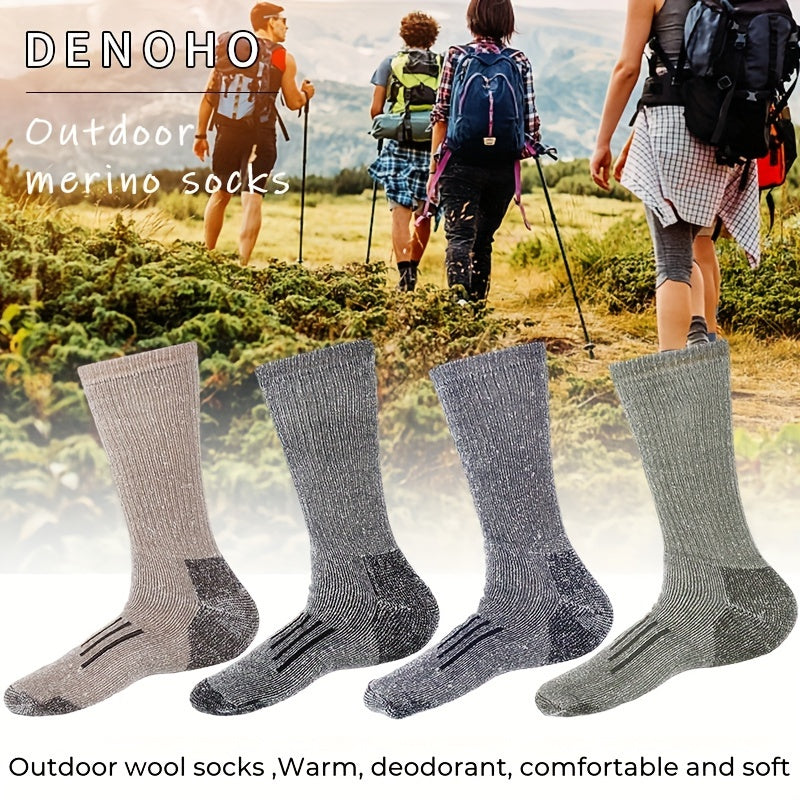 Men's Winter Wool Hiking Socks Non-slip Outdoor Sports Socks