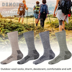 Men's Winter Wool Hiking Socks Non-slip Outdoor Sports Socks