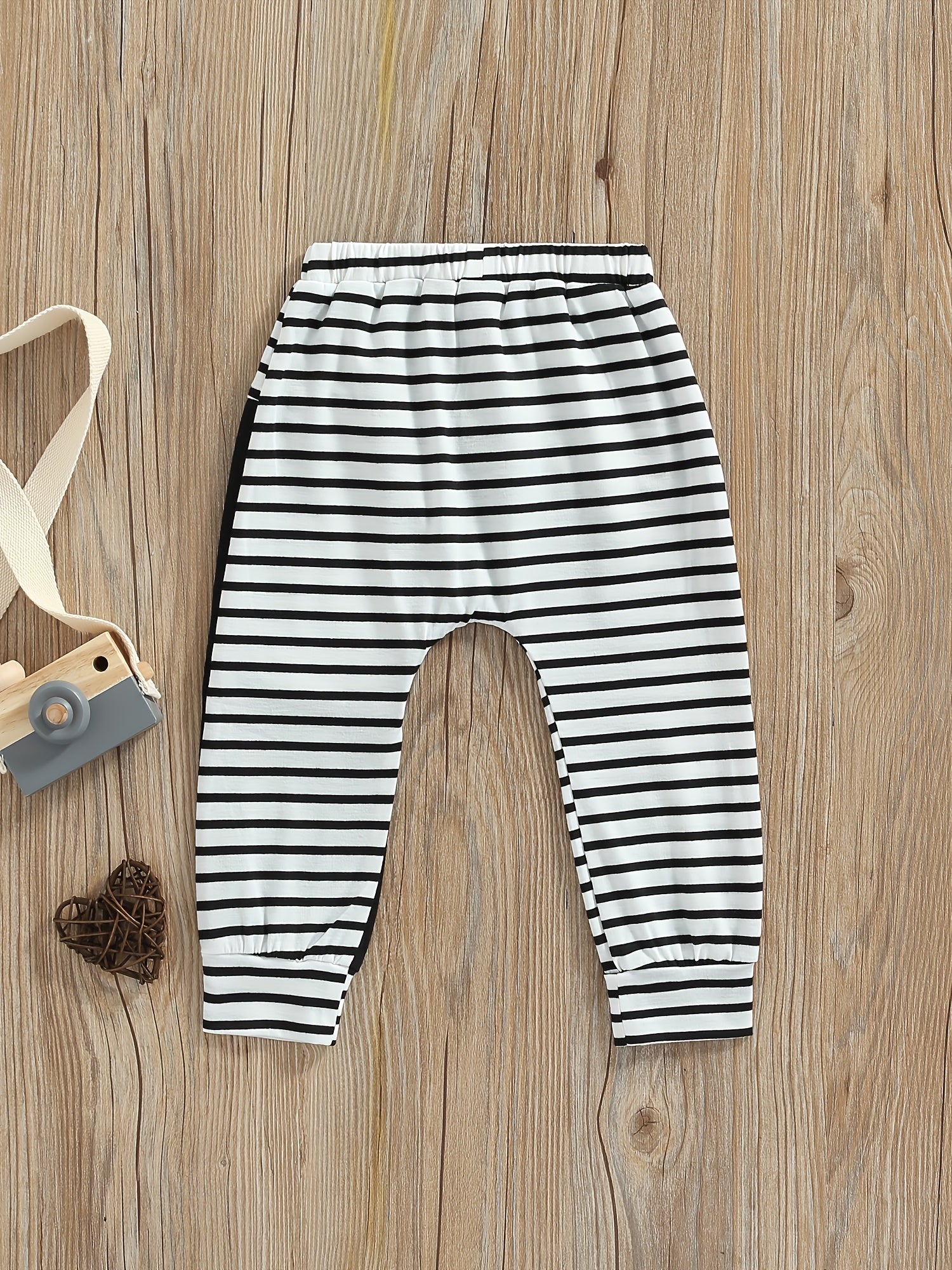 Boys Striped Zip Up Long Pants for Spring and Autumn