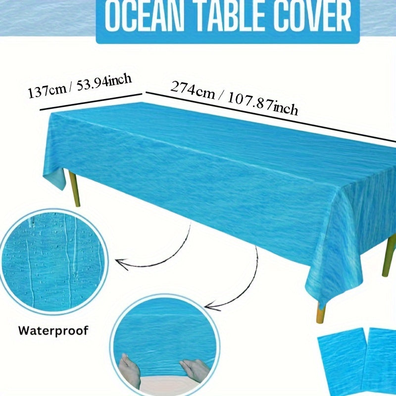 Ocean Party Tablecloths Under the Sea Decor Water Background Beach Tablecloths