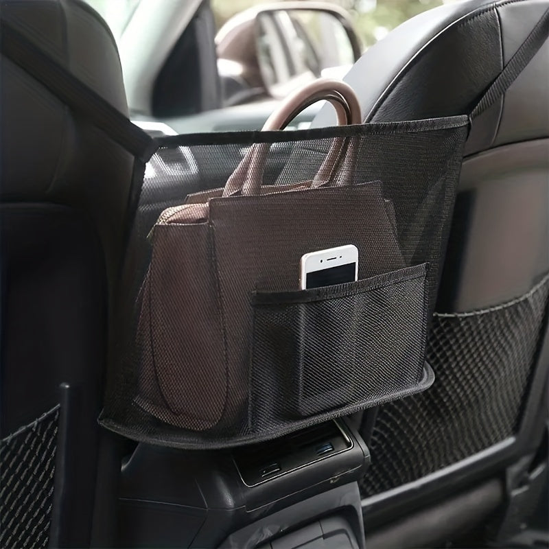 Mesh Car Seat Hanging Bag Organizer with Pocket