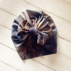 Baby Girls Thermal Bow Hat Star Print Soft Turban Hats