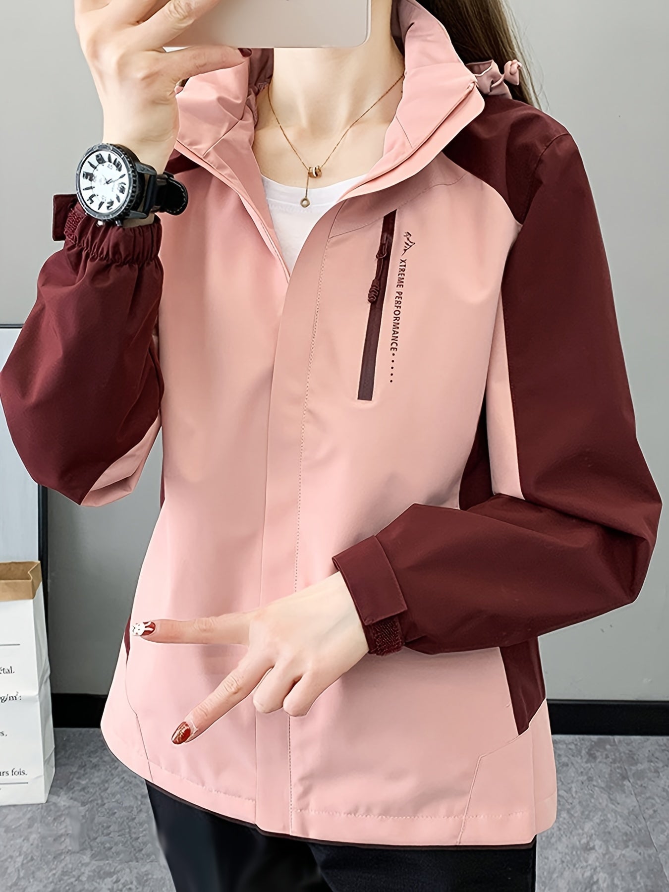 Women's Camo Outdoor Jacket w/ Removable Hood