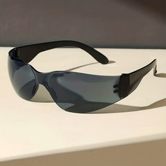 Y2K Wrap Around Sunglasses For Women Men Rimless Goggles