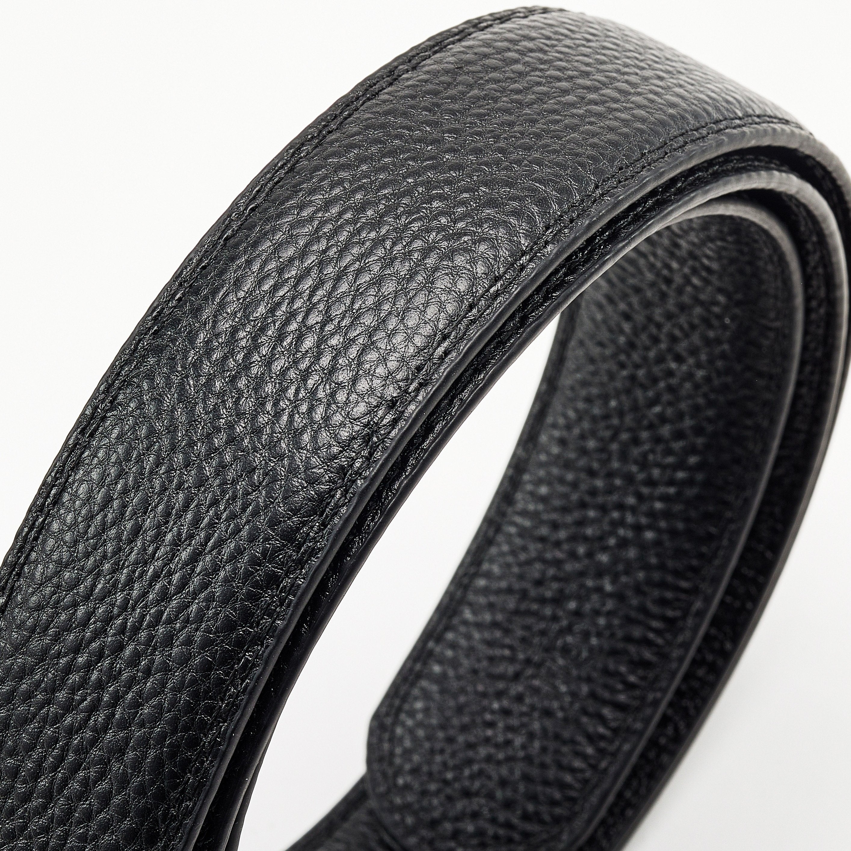 Men's PU Leather Belt Automatic Buckle Business Style Belt