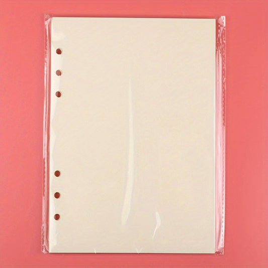 50pcs A5 Loose Leaf Paper 6 Hole Journal Book Inner Pages Office Learning