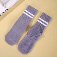 Striped Non Slip Silicone Yoga Socks for Barre Ballet Pilates