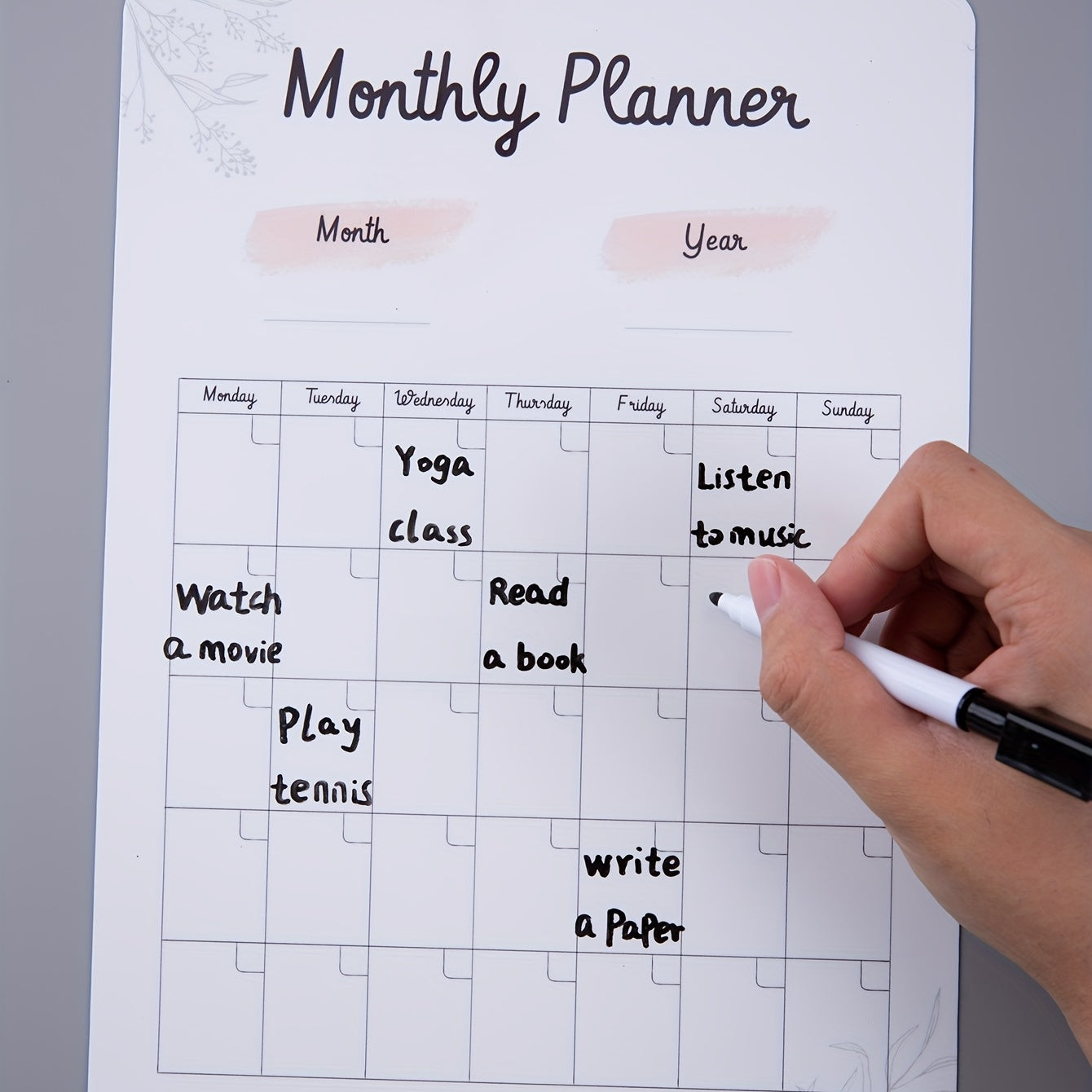 Small Magnetic Message Board for Fridge - Erasable Planner