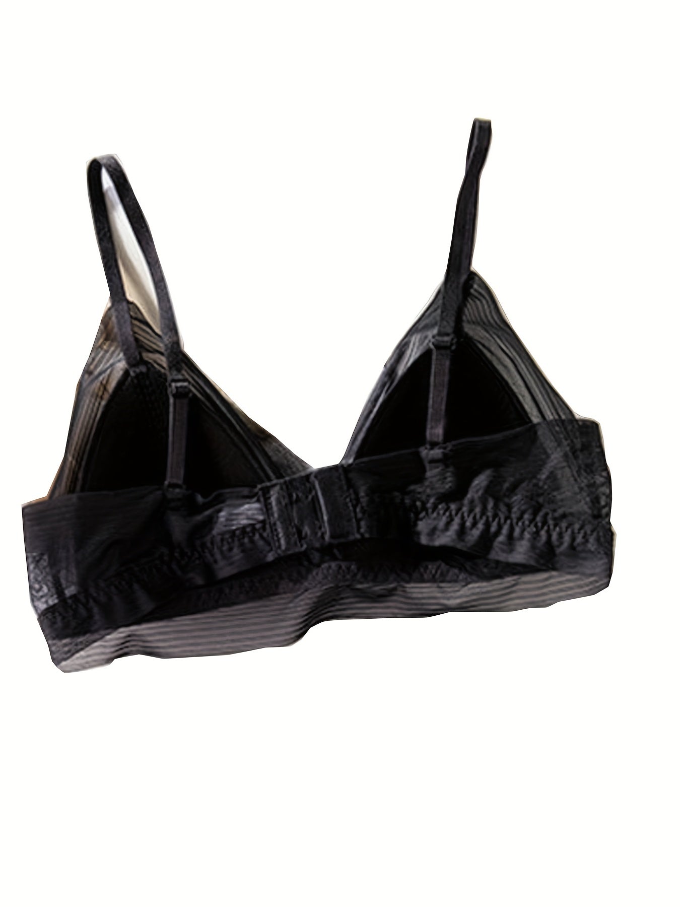 Contrast Mesh Wireless Push Up Bra Women's Lingerie