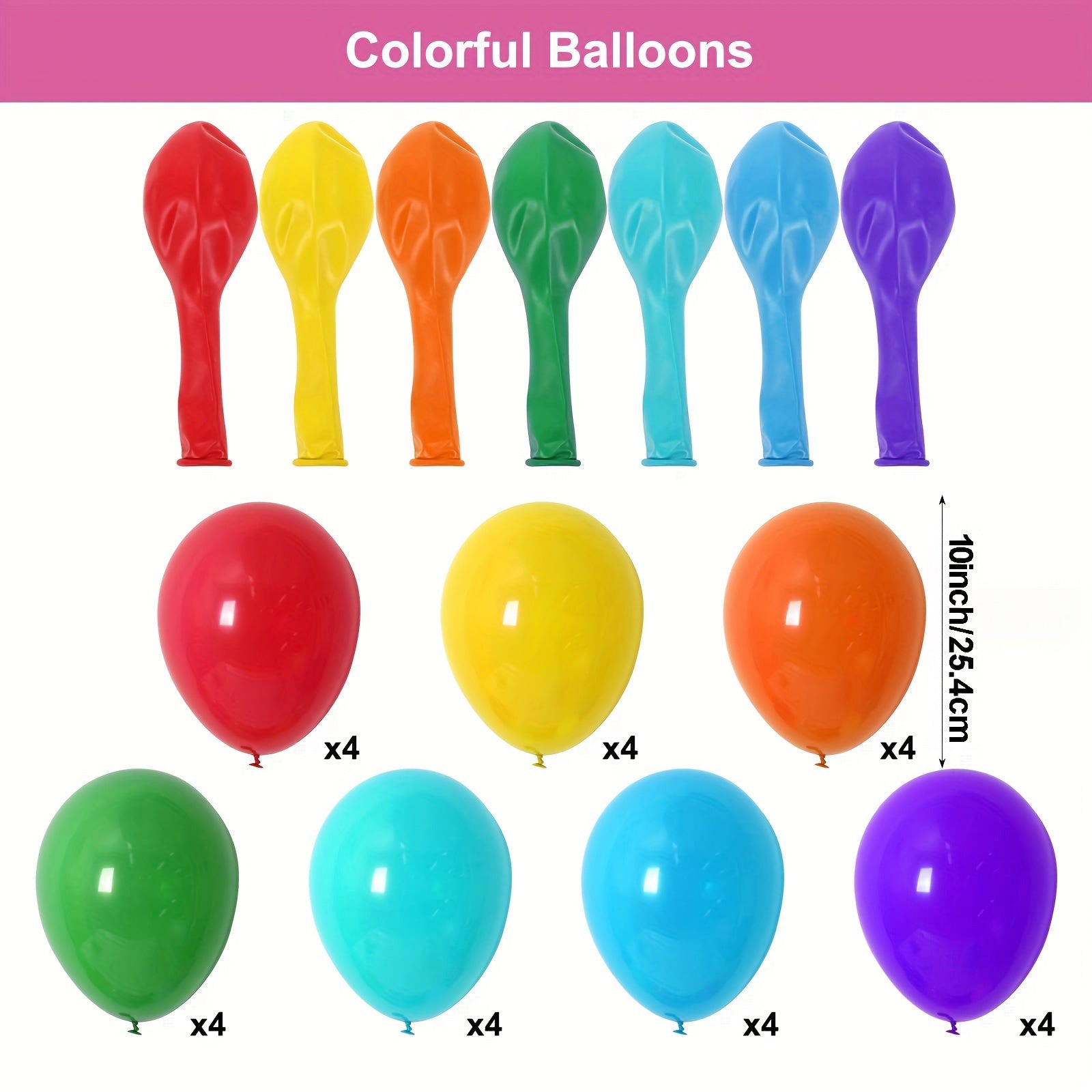 Balloon Column Stand Kit with Colorful Balloons Base and Pole