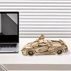 3D Car Wooden Toy Ornament Brain Teaser Assembly Model