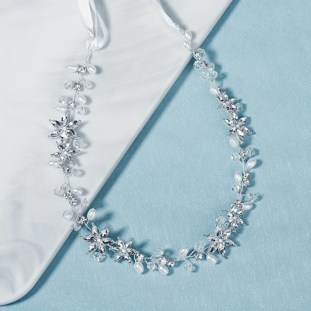 Pearl Crystal Headband Wedding Accessories