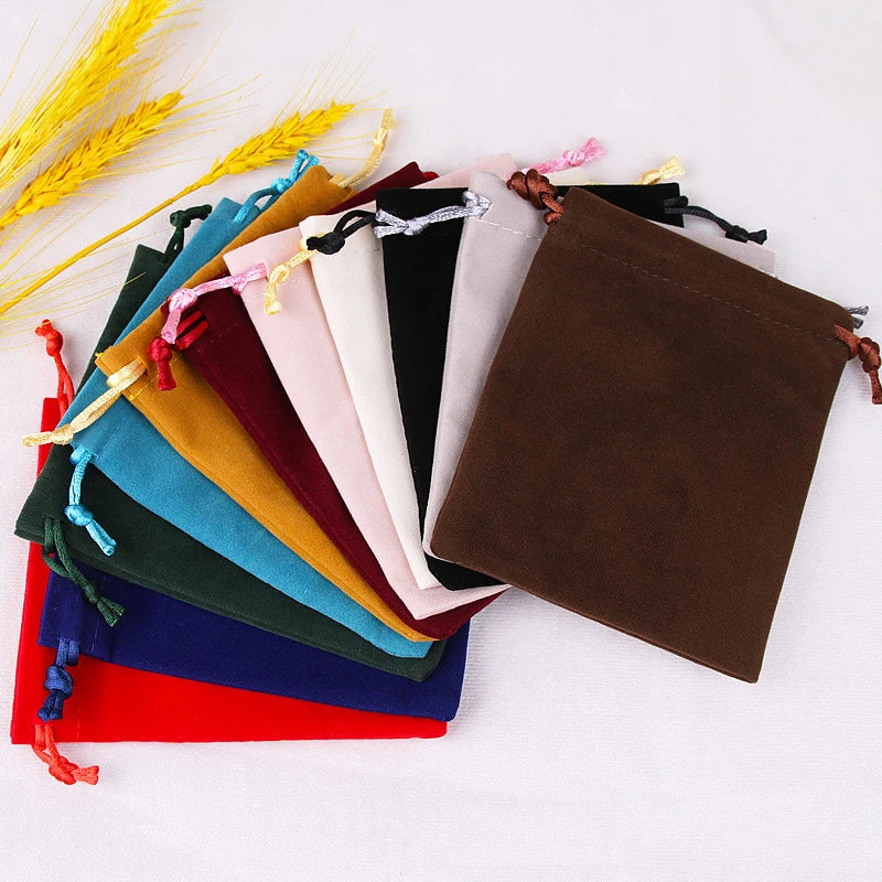 50Pcs Velvet Bag Drawstrings Pouches Small Jewelry Gift Display Christmas