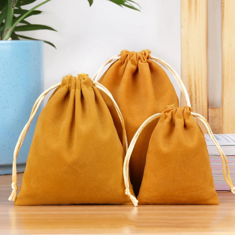 50Pcs Velvet Bag Drawstrings Pouches Small Jewelry Gift Display Christmas