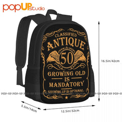 50th Birthday Gift 50 Yr Old Man Large Capacity Backpack