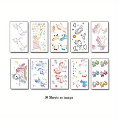 Cartoon Rainbow Unicorn Waterproof Tattoo Stickers