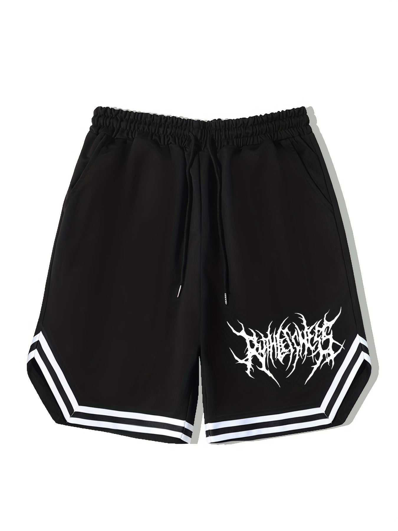 Men's Graphic Drawstring Stretchy Short Pants