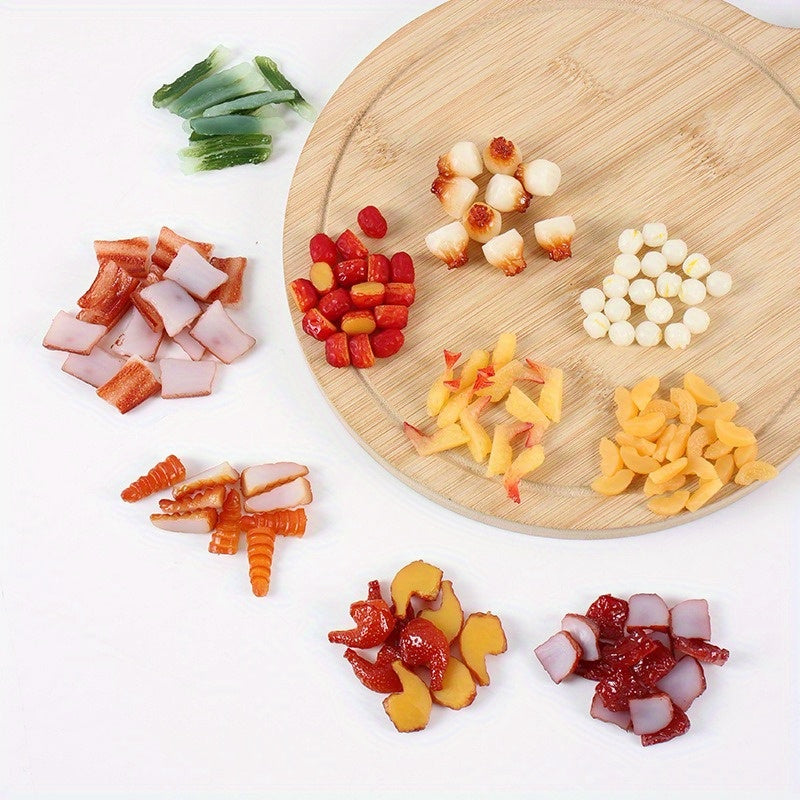 2pcs Food Play Chicken Thighs & Vegetables Realistic DIY Playhouse Acces