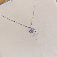 Cubic Zirconia Pendant Necklace For Girls